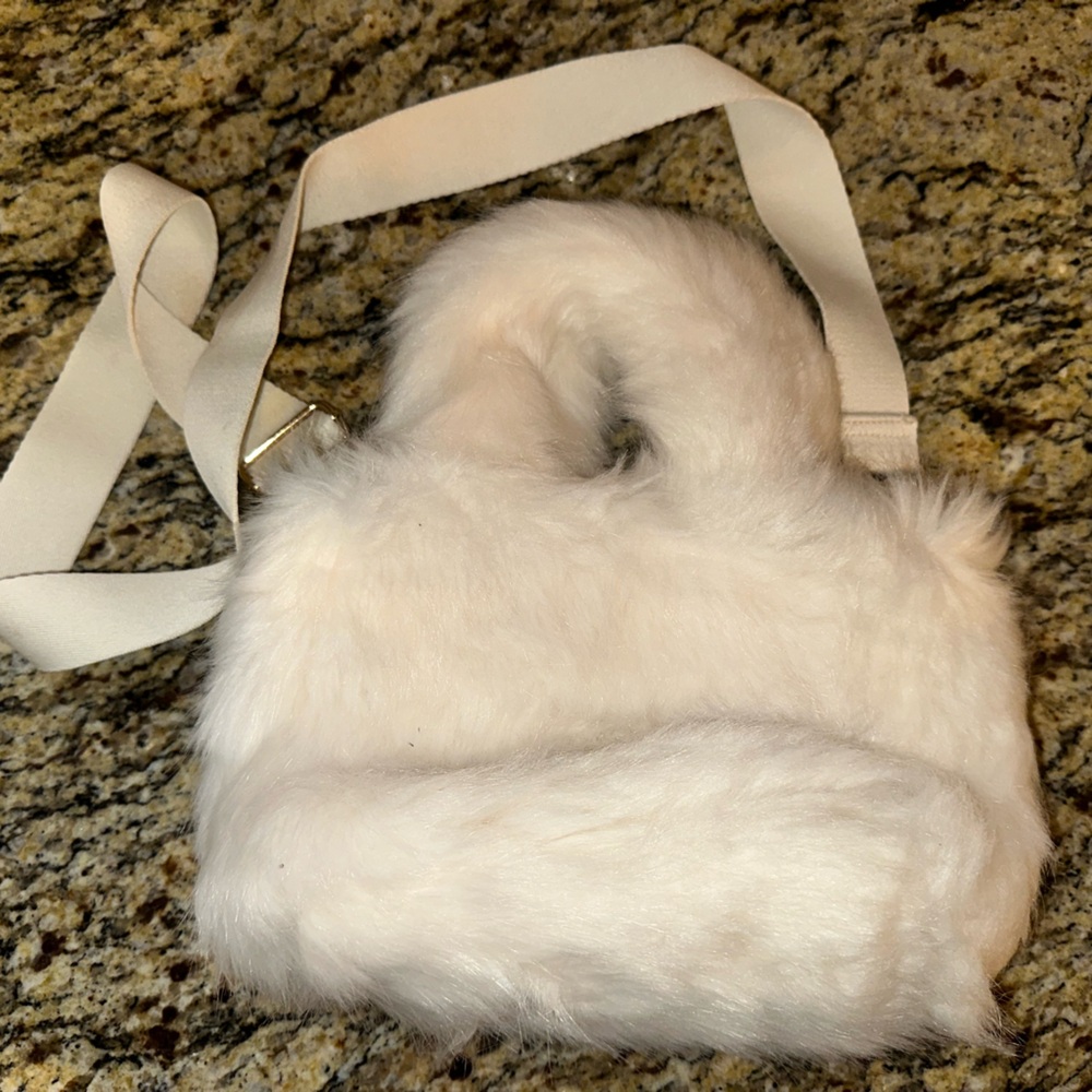 H&M fur top handle and detachable crossbody bag